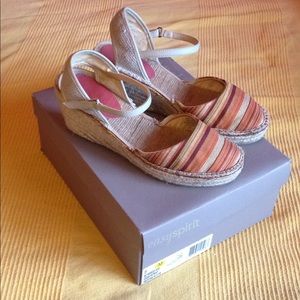 Easy spirit striped espadrilles